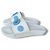 Burberry Furley Ciabatte in gomma blu Bianco - vista 3