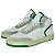 Saint Laurent SL 80 Sneakers alte in pelle e scamosciato Bianco Verde Grigio - vista 5