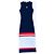 Vestido Loewe Tank largo de algodón sin mangas con rayas Blanco Naranja Azul oscuro - vista 12