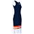 Vestido Loewe Tank largo de algodón sin mangas con rayas Blanco Naranja Azul oscuro - vista 5