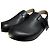 Loewe Black Grained Leather Anagram Clogs - view 2