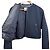 Autre Marque Chaqueta Ballsey Square Quilt Dobby sin cuello Negro - vista 3