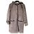 Autre Marque Abrigo con capucha de shearling 23ku Castaño