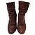 Autre Marque Botas curtas de couro Michel Vivien Marrom - vista 5