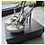 Saint Laurent Sandali Alice 105 in pelle bianca perle e catene Bianco - vista 2