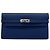 Portafoglio Hermès Kelly in pelle Epsom Blu Agate