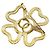 Spilla Chanel Gold CC placcata oro Clover Rope D'oro - vista 2