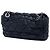 Chanel Black Medium CC Quilted Satin Single Flap Nero - vista 2