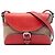 Borsa a tracolla Henham in pelle rossa e tela House Check Burberry Rosso