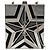 Clutch Tuxedo Box Star in metallo argentato e pelle con catena Saint Laurent Argento