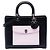 Tote Lady Dior grande in pelle di vitello nera Nero