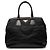 Tote Prada Black Saffiano Vernice Trimmed Tessuto Parabole Nero