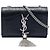 Saint Laurent Black Small Embossed Kate Tassel Crossbody Bag Schwarz
