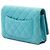 Chanel Blue CC gestepptes Lammleder Wallet On Chain Blau Türkis - Ansicht 2