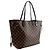 Louis Vuitton Marrone Damier Ebene Neverfull MM - vista 3