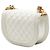 Bolso Messenger Boy Chanel Mini de Caviar acolchado blanco - vista 2