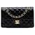 Chanel Black Small Classic Lambskin Double Flap Nero