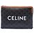 Céline Celine Brown Small Triomphe Clutch aus beschichtetem Canvas Braun Dunkelbraun