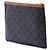 Céline Celine Brown Small Triomphe Clutch aus beschichtetem Canvas Braun Dunkelbraun - Ansicht 2