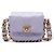 Chanel Mini Flap en piel de becerro acolchado morado con cadena framing Púrpura
