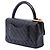 Borsa Chanel Black Medium Lambskin Kelly Parent Top Handle Nero - vista 2