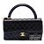 Borsa Chanel Black Medium Lambskin Kelly Parent Top Handle Nero - vista 7