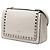 Borsa a tracolla Valentino in pelle grigia Rockstud con chiusura Flip Lock Marrone Grigio - vista 2