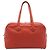 Hermès Red Clemence Victoria II 35 Vermelho