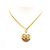 Collana con pendente a cerchio Chanel Gold CC placcato oro D'oro - vista 4