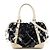 Borsa Foley Burberry Gray Floral Beat Check Nylon e Patent Marrone