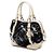 Borsa Foley Burberry Gray Floral Beat Check Nylon e Patent Marrone - Ansicht 2