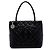 Chanel Medaillon Tote aus schwarzem Lammleder