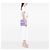Mini Tote da taschino in pelle viola Burberry Porpora Lavanda - vista 6