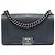 Chanel Gray Old Medium Chevron Lambskin Boy Flap Marrone Grigio antracite