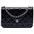 Chanel Black CC gesteppte Patentleder Wallet On Chain Schwarz
