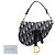 Borsa Saddle in tela Oblique blu mini Dior Blu navy - vista 7