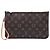 Pochette Louis Vuitton Brown Monogram Neverfull MM Marrone