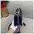 Chanel Le Boy Small V-Striped Pelle Blu Scuro - vista 3
