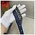 Chanel Le Boy Small V-Striped Pelle Blu Scuro - vista 5