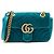Borsa Gucci Matelasse Velvet GG Marmont Small Flap Blu