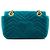 Borsa Gucci Matelasse Velvet GG Marmont Small Flap Blu - vista 3