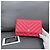 Chanel Lucky Chain Wallet on Chain (WOC) Pelle Lychee Fucsia Rosso - vista 2
