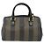 Pequin FENDI Borsa Boston Mini in Tela Pecan PVC Nero Marrone Auth bs34863 - vista 13