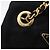 PRADA Chain Schultertasche Wildleder Schwarz Gold Auth bs34965 Golden - Ansicht 10