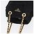 PRADA Chain Schultertasche Wildleder Schwarz Gold Auth bs34965 Golden - Ansicht 6
