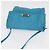 Borsa a Spalla LOEWE Anagram in Pelle Blu Turchese Oro Auth 177303 D'oro - vista 6