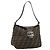 FENDI Borsa Mamma Baguette in tela Zucca Nero Marrone 222826426 Auth fm5313A