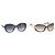 Gafas de sol Jimmy Choo de plástico 2 Set Brown Black Auth BA12499 Castaño Negro
