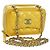 CHANEL Matelasse Chain Shoulder Bag Pelle vernice Giallo Argento CC Auth 177988V