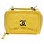 CHANEL Matelasse Chain Shoulder Bag Pelle vernice Giallo Argento CC Auth 177988V - vista 13